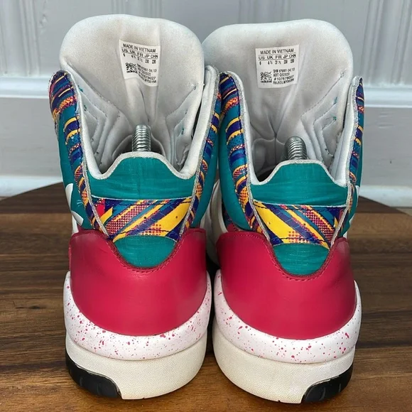 adidas Multicolor High-Top Athletic Sneakers — Pink, Teal, Yellow - Picture 11 of 16